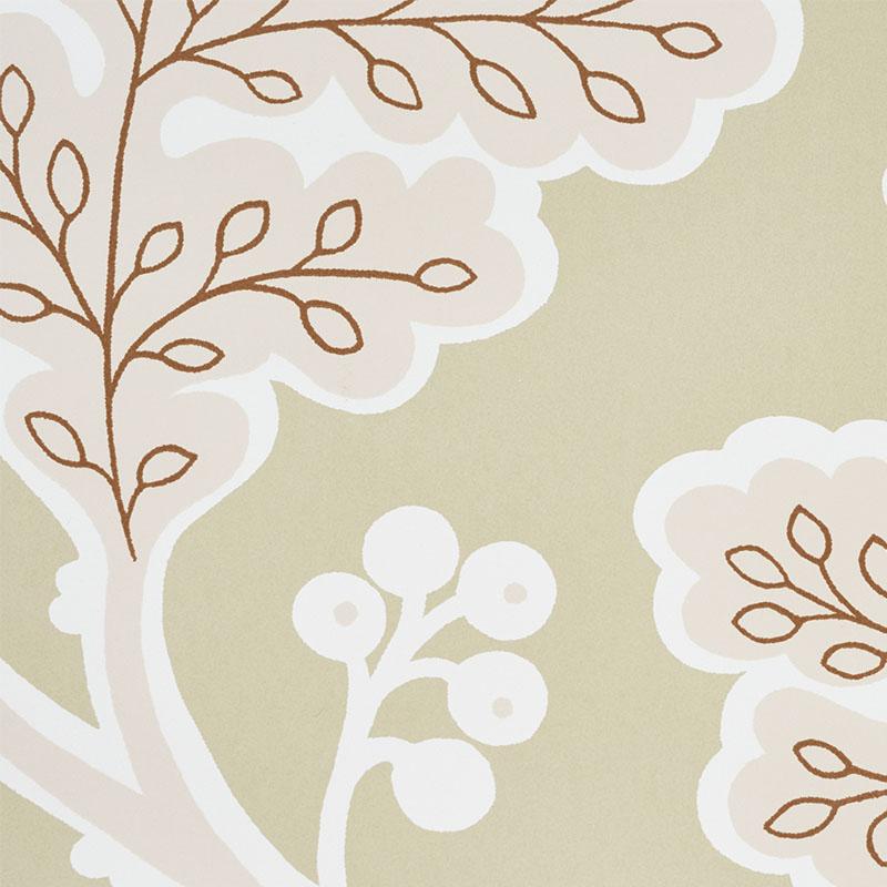 Schumacher Estelle Blush Wallpaper