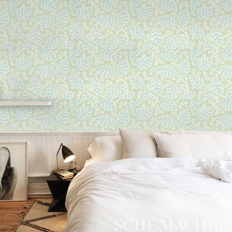 Schumacher Estelle Blush Wallpaper