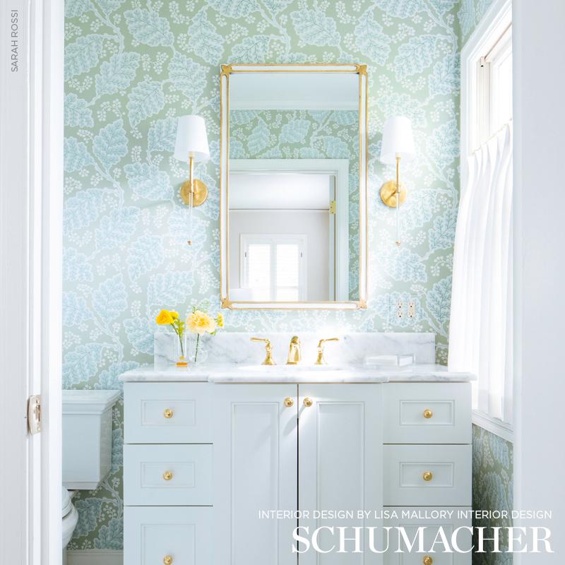 Schumacher Estelle Green Wallpaper