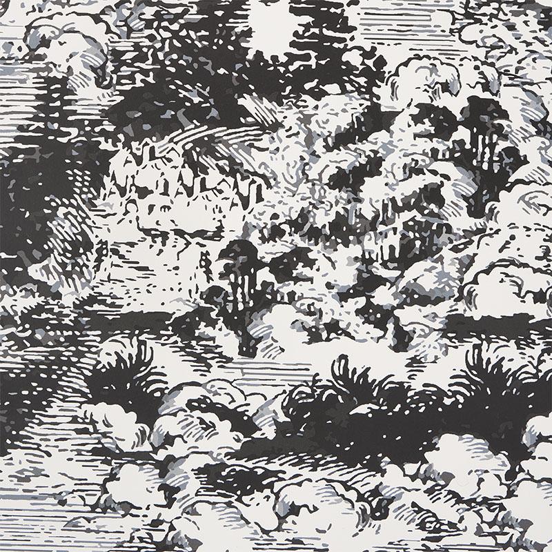 Schumacher Modern Toile Black Wallpaper – DecoratorsBest