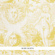 Schumacher Modern Toile Yellow Wallpaper
