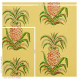 Schumacher Pineapples Yellow Wallpaper