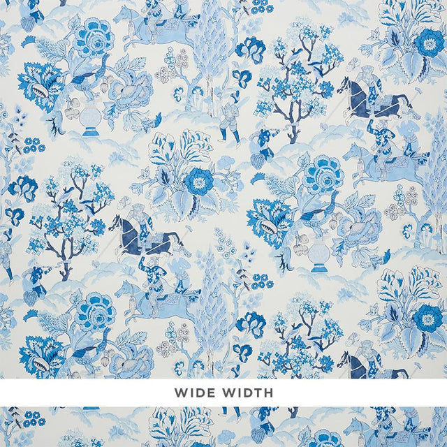 Schumacher Persian Lancers Porcelain Wallpaper
