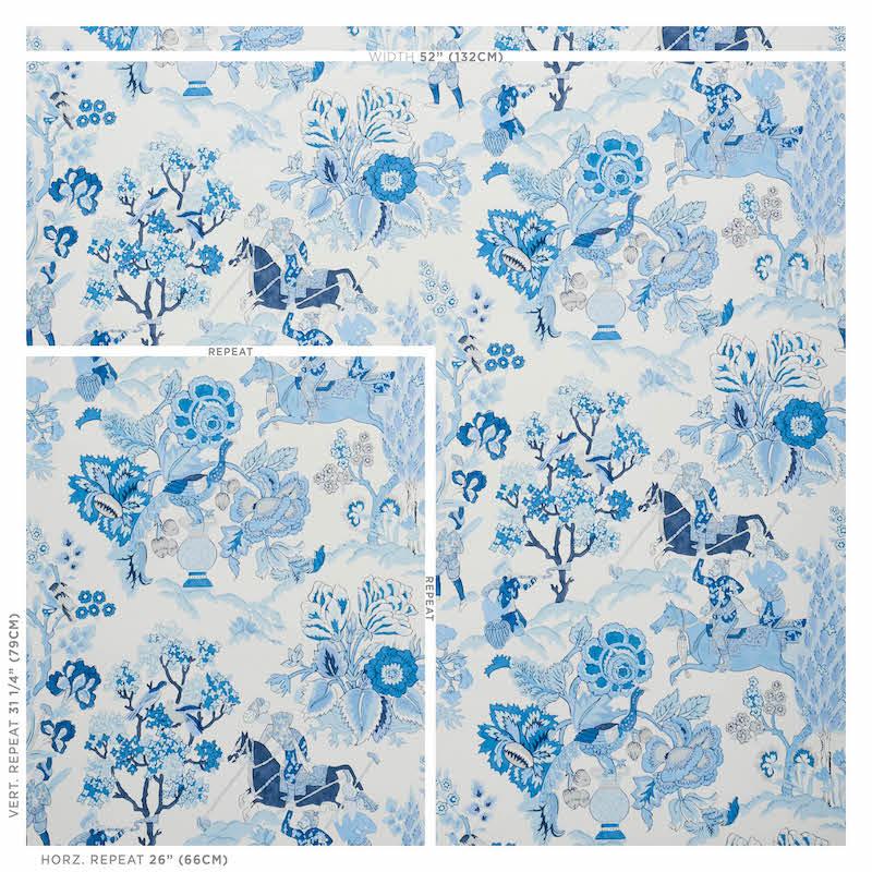 Schumacher Persian Lancers Porcelain Wallpaper