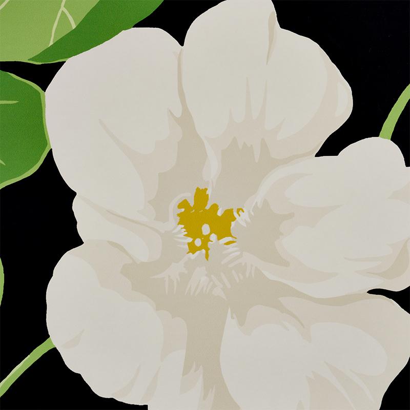Schumacher Nasturtium Noir Wallpaper