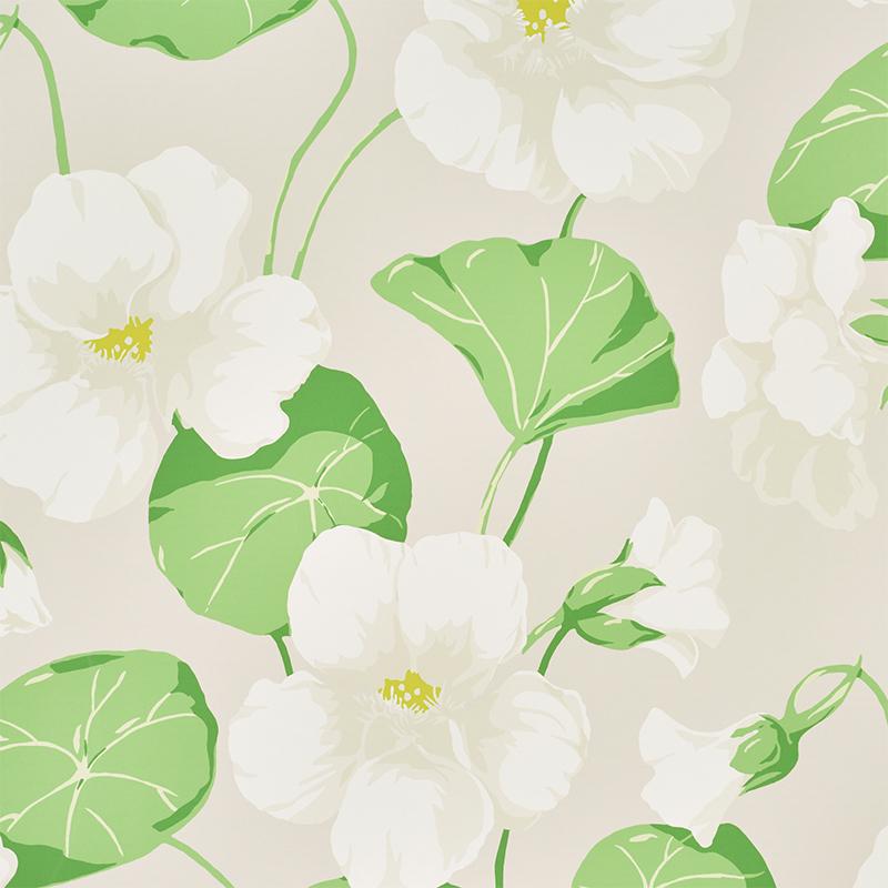 Schumacher Nasturtium Stone Wallpaper
