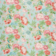 Schumacher Bermuda Blossoms Aqua Wallpaper