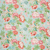 Schumacher Bermuda Blossoms Aqua Wallpaper