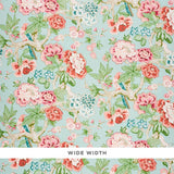 Schumacher Bermuda Blossoms Aqua Wallpaper