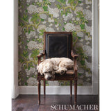 Schumacher Bermuda Blossoms Slate Wallpaper
