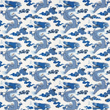 Schumacher Magical Ming Dragon Porcelain Wallpaper