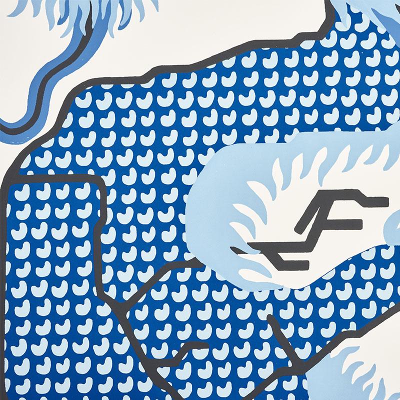 Schumacher Magical Ming Dragon Porcelain Wallpaper