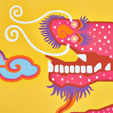 Schumacher Magical Ming Dragon Yellow Wallpaper