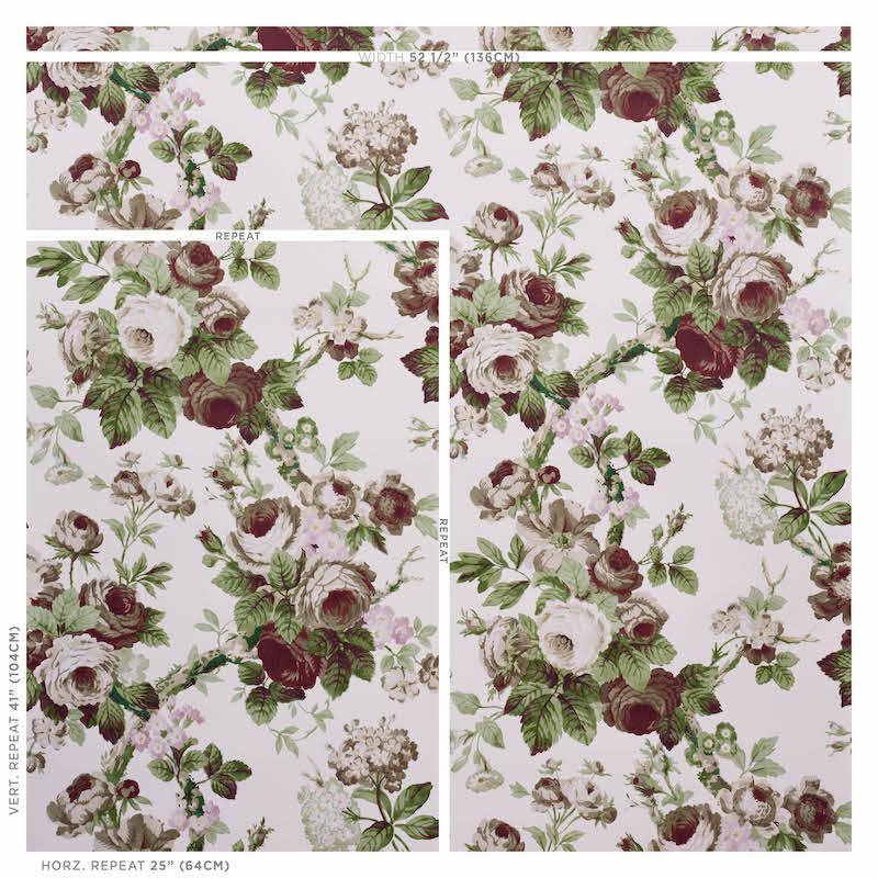 Schumacher Nancy Floral Grisaille Wallpaper