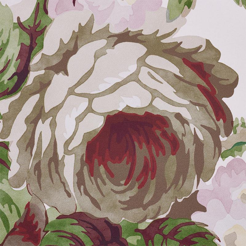Schumacher Nancy Floral Grisaille Wallpaper