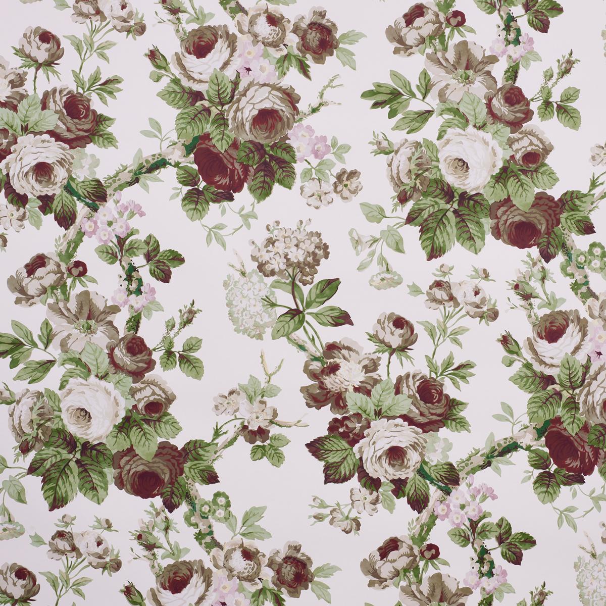 Schumacher Nancy Floral Grisaille Wallpaper