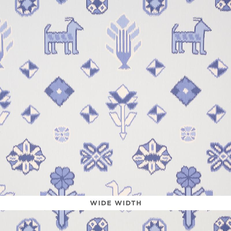 Schumacher Chuska Warp Print Blue Wallpaper
