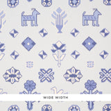 Schumacher Chuska Warp Print Blue Wallpaper