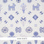 Schumacher Chuska Warp Print Blue Wallpaper