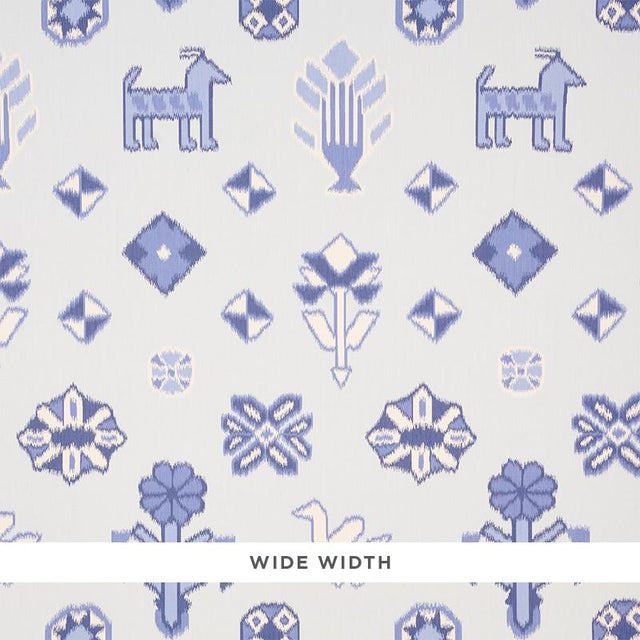 Schumacher Chuska Warp Print Blue Wallpaper