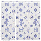 Schumacher Chuska Warp Print Blue Wallpaper