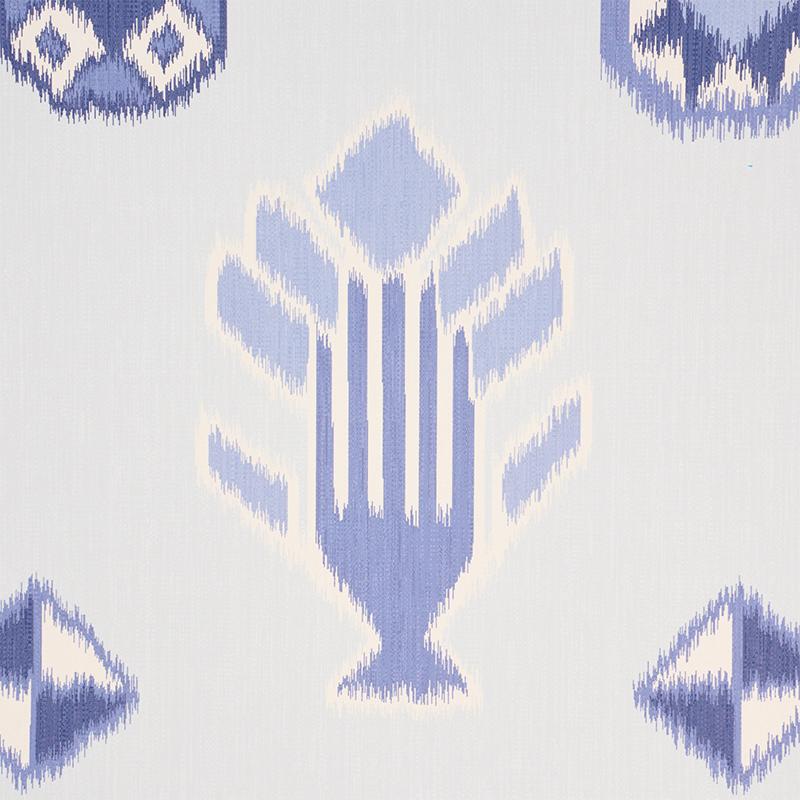 Schumacher Chuska Warp Print Blue Wallpaper