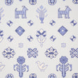 Schumacher Chuska Warp Print Blue Wallpaper