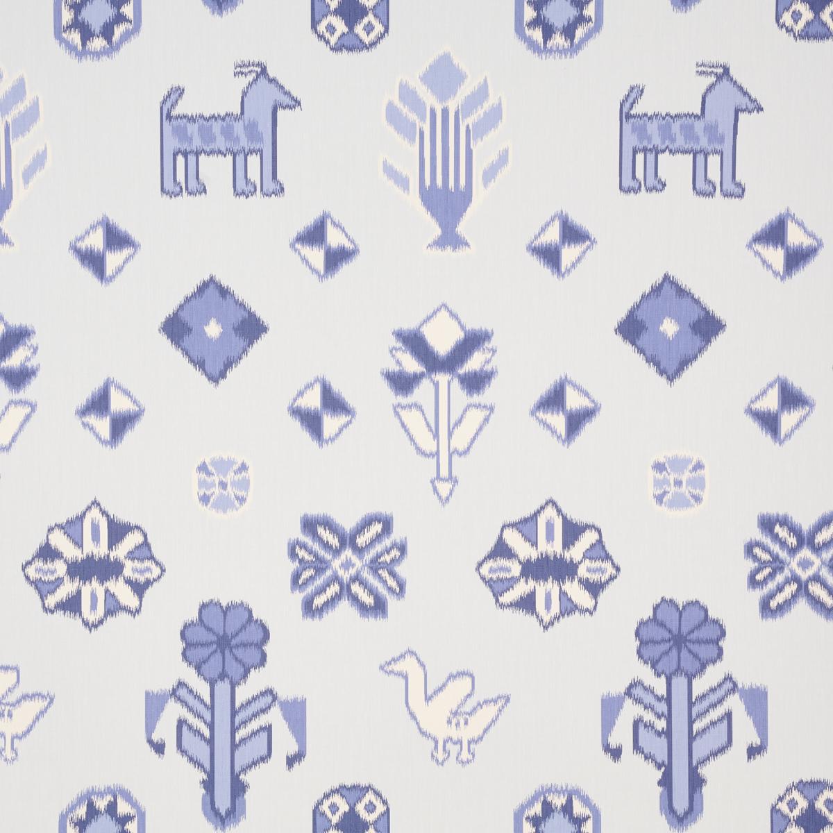 Schumacher Chuska Warp Print Blue Wallpaper