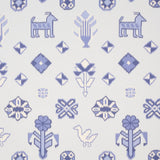 Schumacher Chuska Warp Print Blue Wallpaper