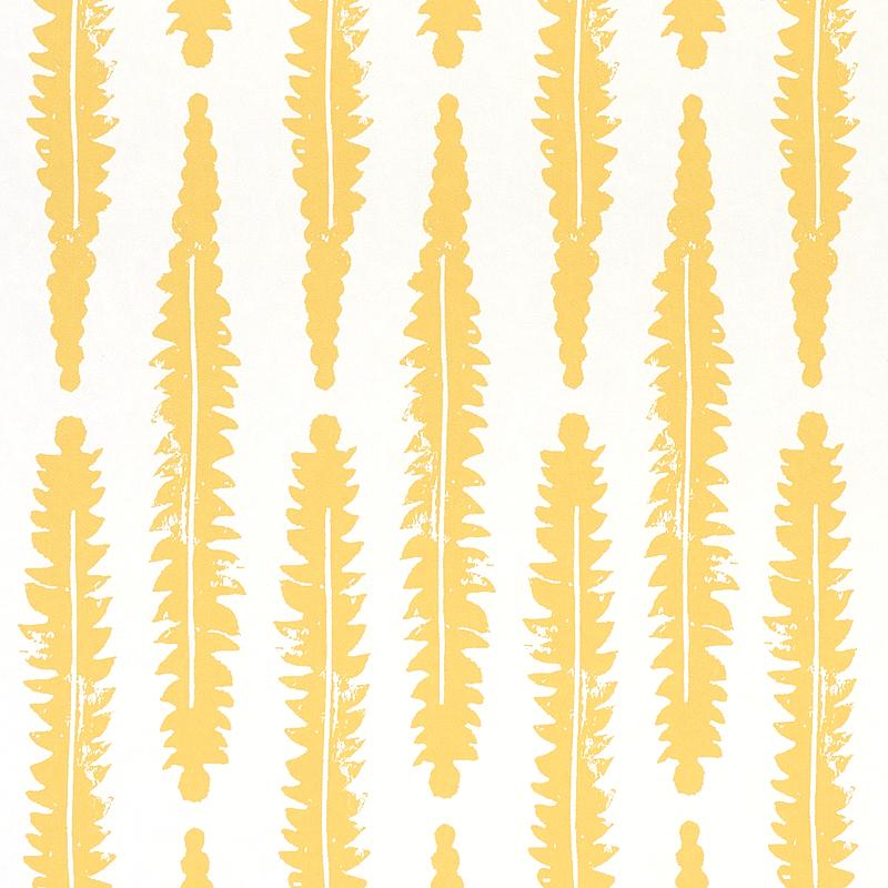 Schumacher Fern Mustard Wallpaper