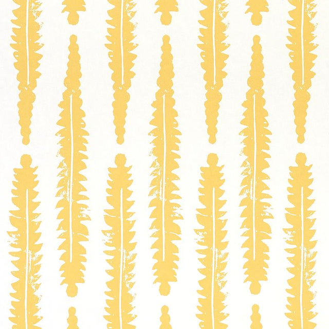 Schumacher Fern Mustard Wallpaper