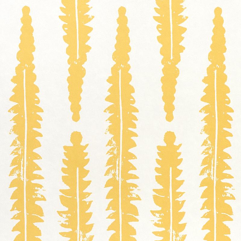 Schumacher Fern Mustard Wallpaper