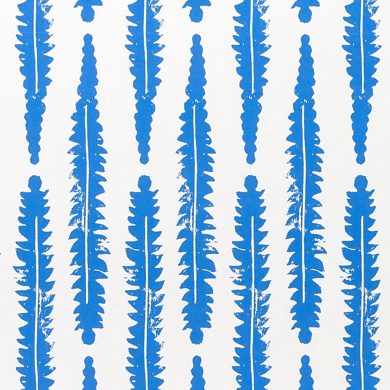 Schumacher Fern Blue Wallpaper