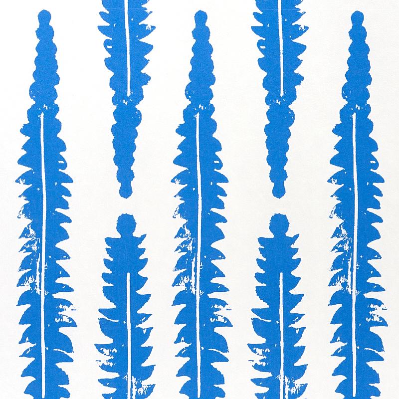 Schumacher Fern Blue Wallpaper