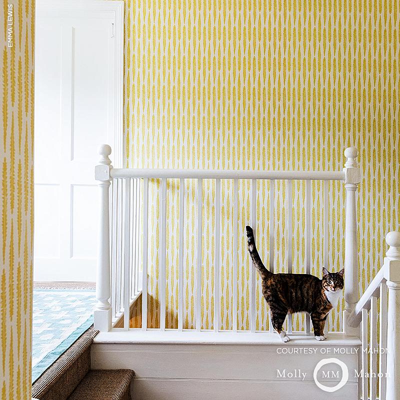 Schumacher Fern Blue Wallpaper