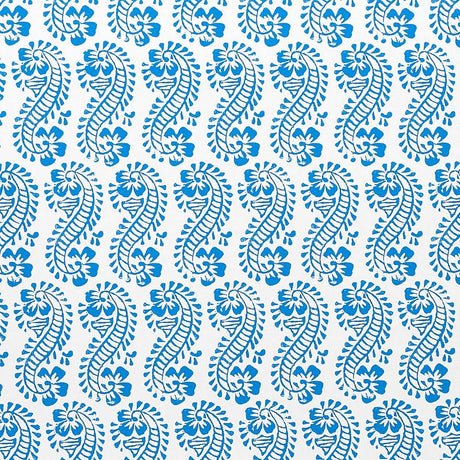 Schumacher Lani Blue Wallpaper