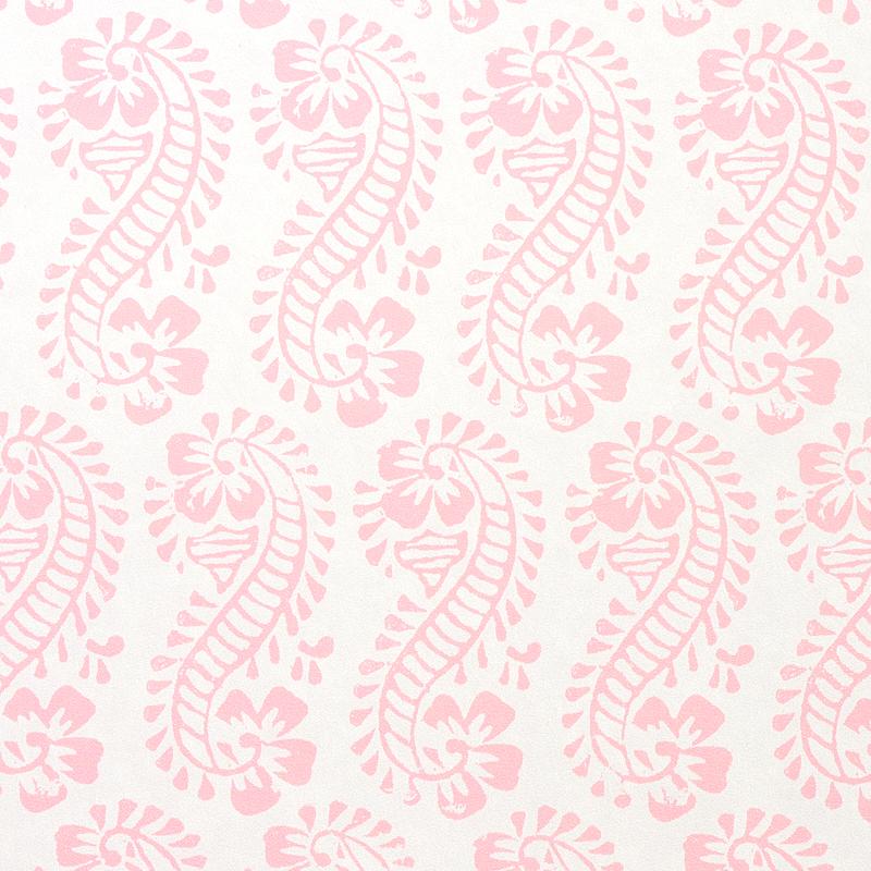 Schumacher Lani Pink Wallpaper