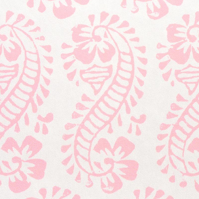 Schumacher Lani Pink Wallpaper
