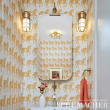 Schumacher Marwari Horse Mustard Wallpaper