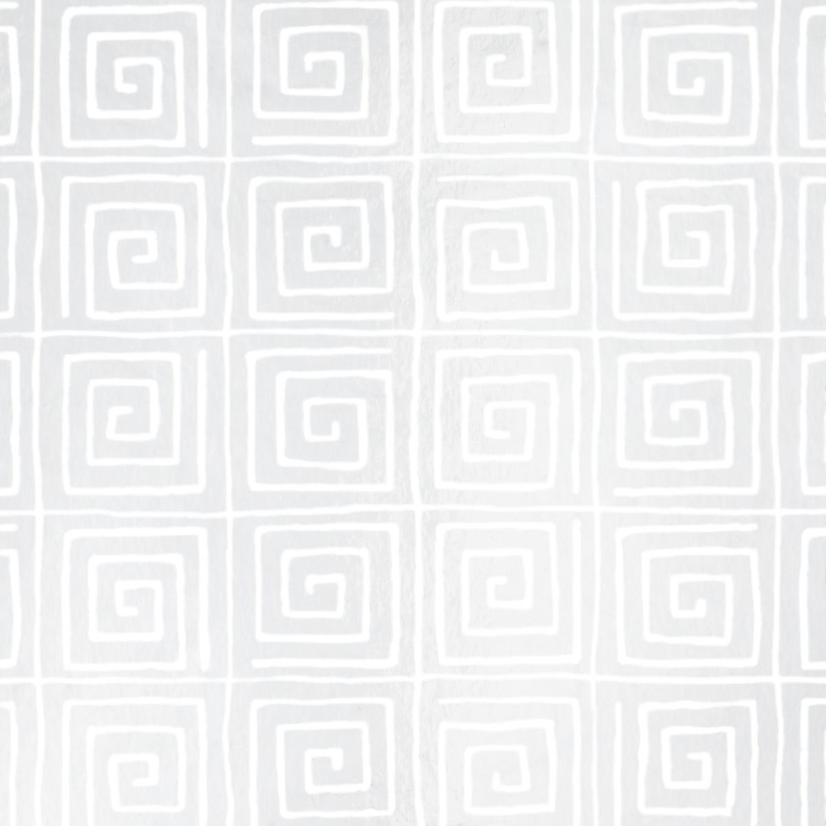 Schumacher Trousdale Metallic Platinum Blanc Wallpaper