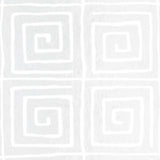 Schumacher Trousdale Metallic Platinum Blanc Wallpaper
