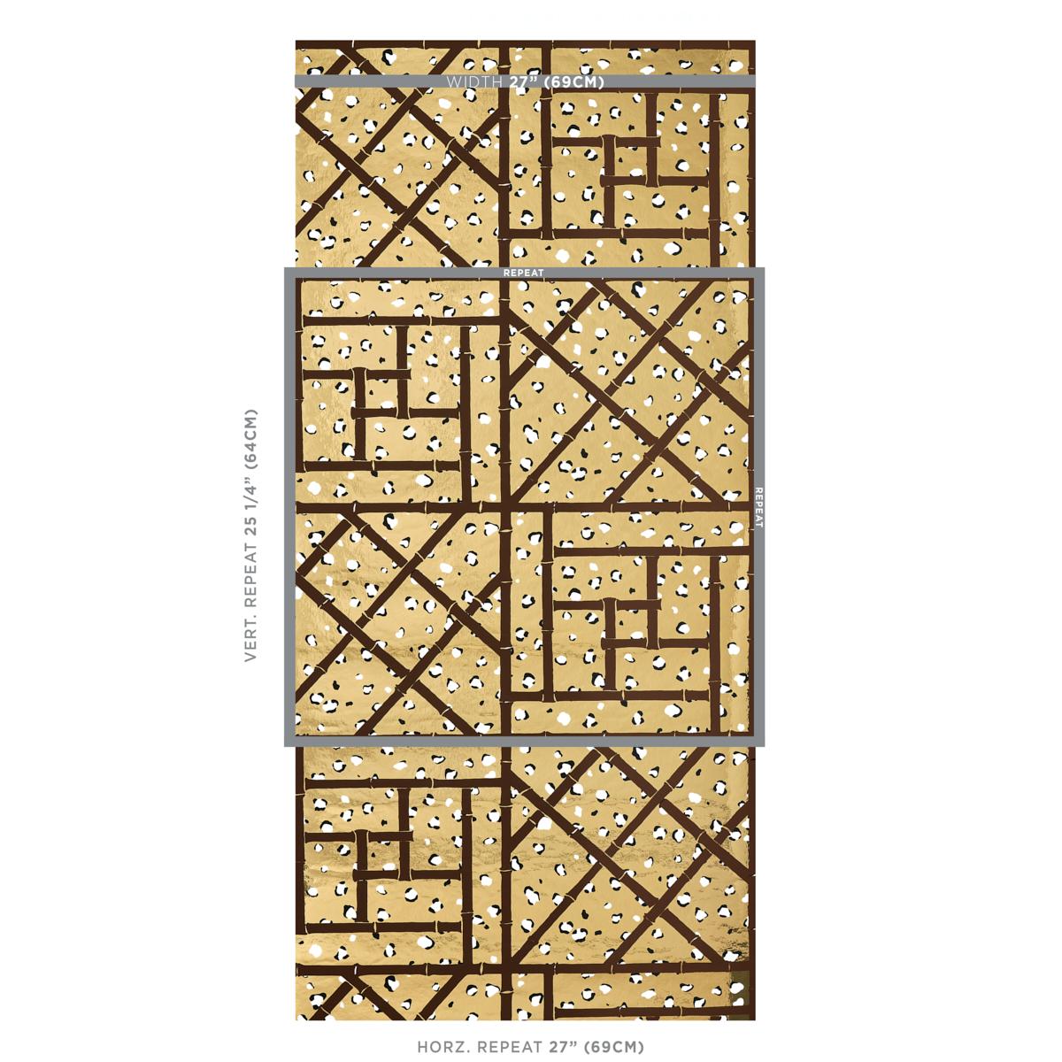Schumacher Fancy Beast Metallic Glam Gold Wallpaper