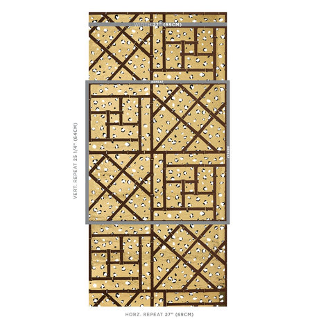 Schumacher Fancy Beast Metallic Glam Gold Wallpaper