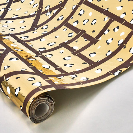 Schumacher Fancy Beast Metallic Glam Gold Wallpaper