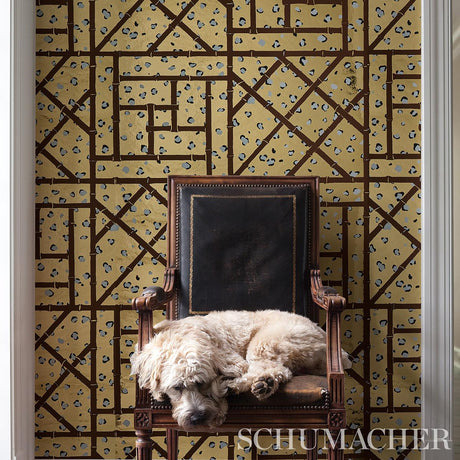 Schumacher Fancy Beast Metallic Glam Gold Wallpaper