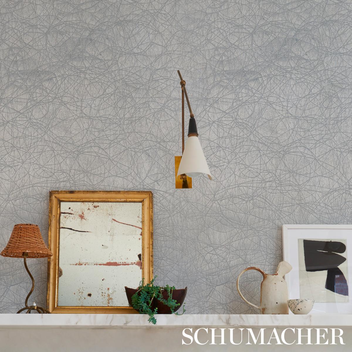 Schumacher Kumo White Wallpaper