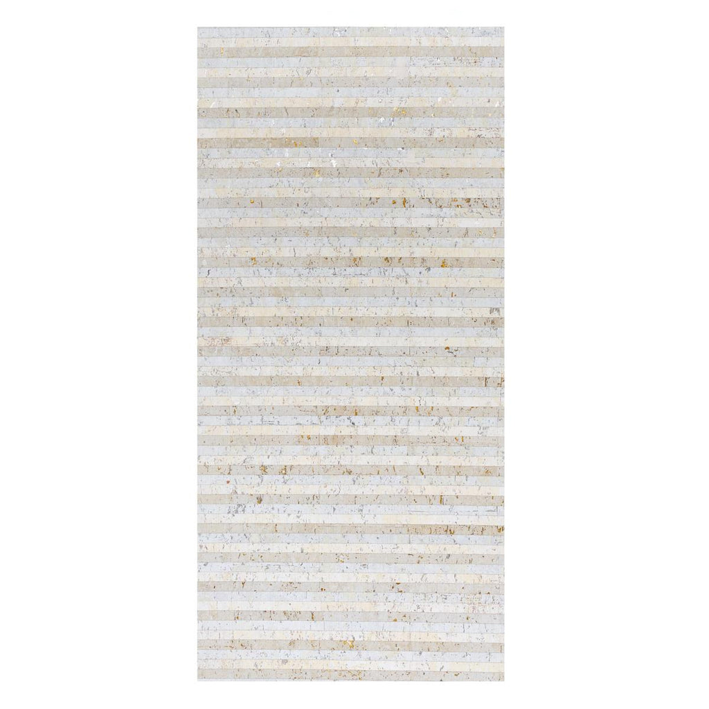 Schumacher Cork Stripe White Wallpaper