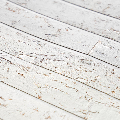 Schumacher Cork Herringbone White Wallpaper