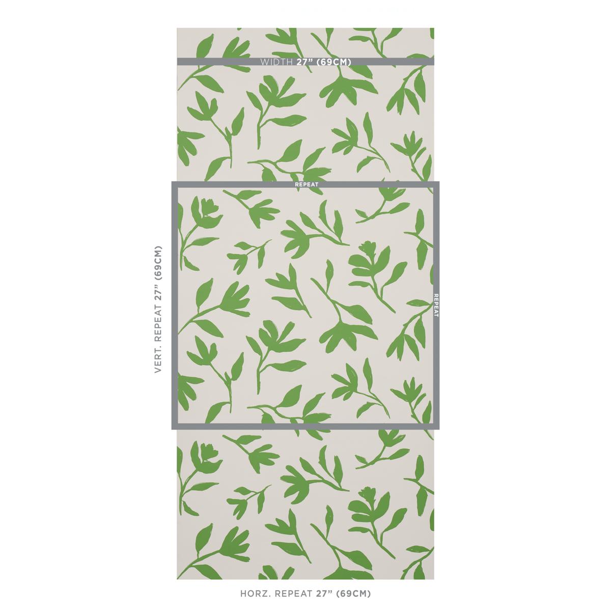 Schumacher Laurel Green Wallpaper