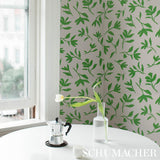 Schumacher Laurel Black Wallpaper